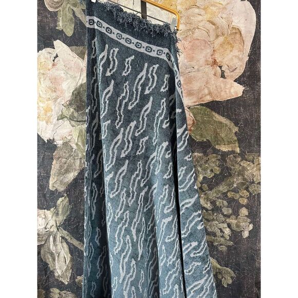 New Anthropologie Jacquard Chenille Roseto Throw Blanket Size 50" X60" - Picture 6 of 8